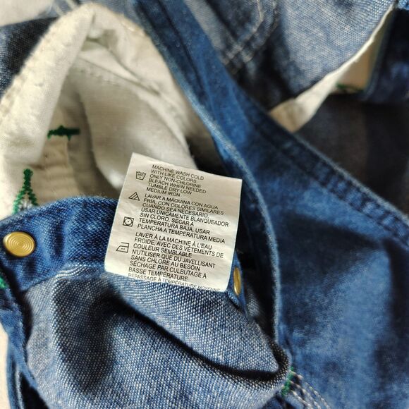 Liberty Denim Overalls Boys Size 12 Blue Jean Bib Workwear Straight Leg Vintage - Picture 6 of 11
